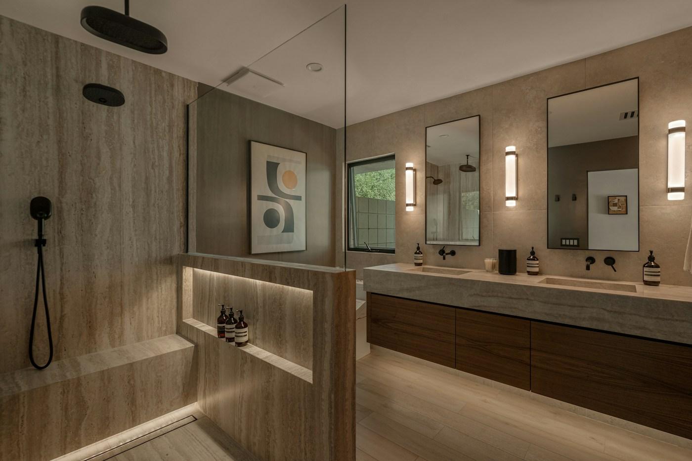 Walk-in shower bath, stock placeholder photo