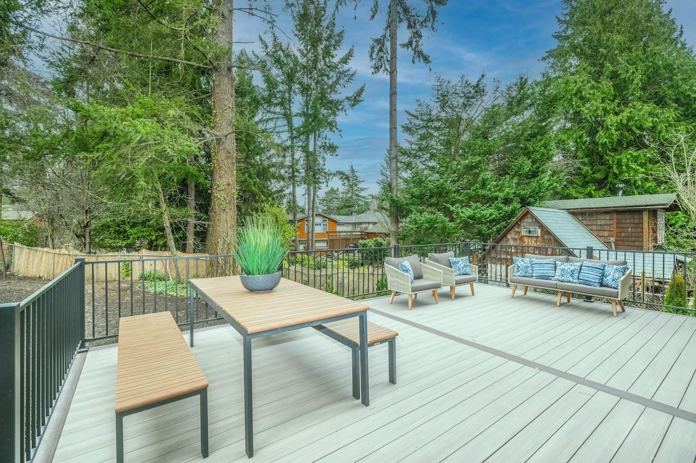 Composite deck with dining, stock placeholder photo